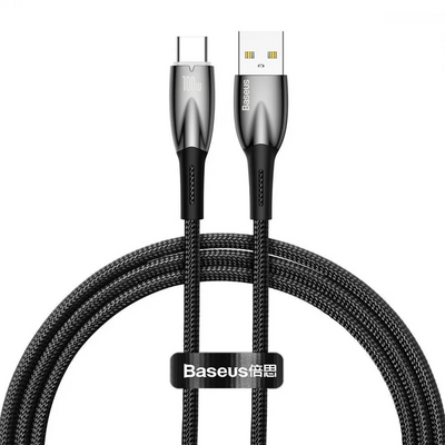Кабель Baseus Glimmer Series Fast Charging USB Type-C 100W 1m Black 83206