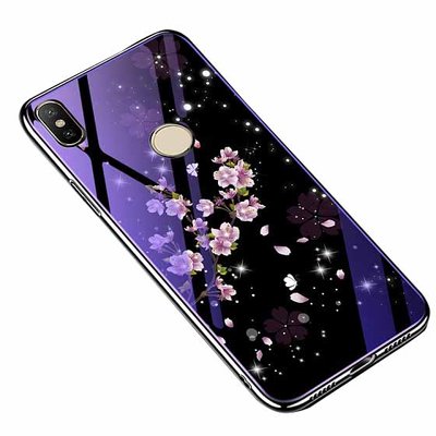 Чехол TPU+Glass Fantasy для Xiaomi Mi8 Flowers 31378