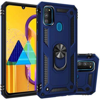 Противоударный чехол Serg Magnet Ring для Samsung Galaxy M30s / M21 / M31 Темно-синий 39070