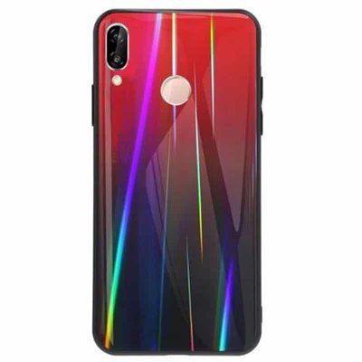 Чехол TPU+Glass Gradient Aurora для Huawei Nova 4 Red 33300