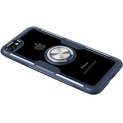 Чохол Din Crystal Magnet Ring для Iphone 7 / 8 / SE 2020 Темно-синій 44462