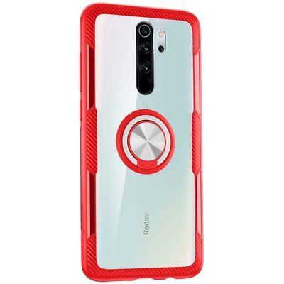 Чехол Din Crystal Magnet Ring для Xiaomi Redmi Note 8 Pro Красный 40443