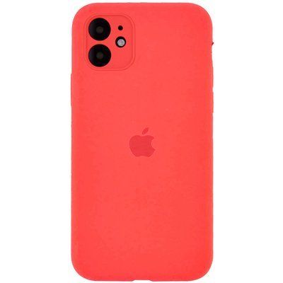 Чохол Silicone Case з захистом камери для Iphone 12 Помаранчевий / Pink citrus 53401