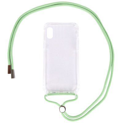 Чехол Crossbody Transparent со шнурком для Iphone X / XS Мятный 57167