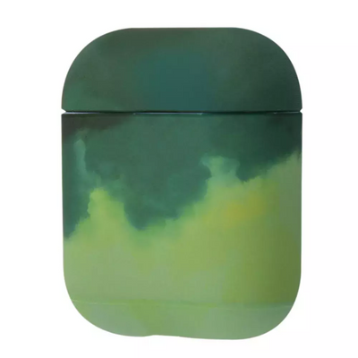 Чехол Watercolor case для Apple Airpods 1 / 2 Dark Green / Gray 59068