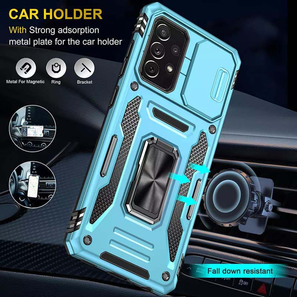 Протиударний чохол Camsh Army Ring для Samsung Galaxy A33 5G Блакитний / Light Blue 65870