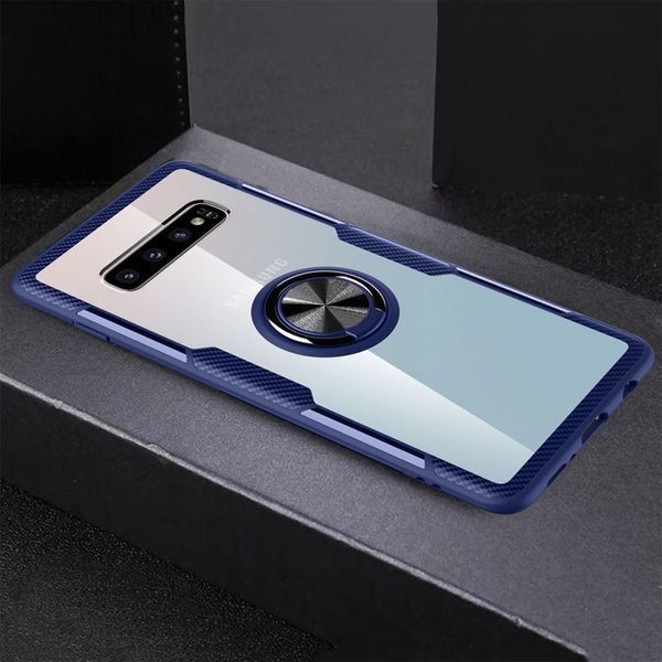 Чехол Din Crystal Magnet Ring для Samsung Galaxy S10 G973 Синий 55251