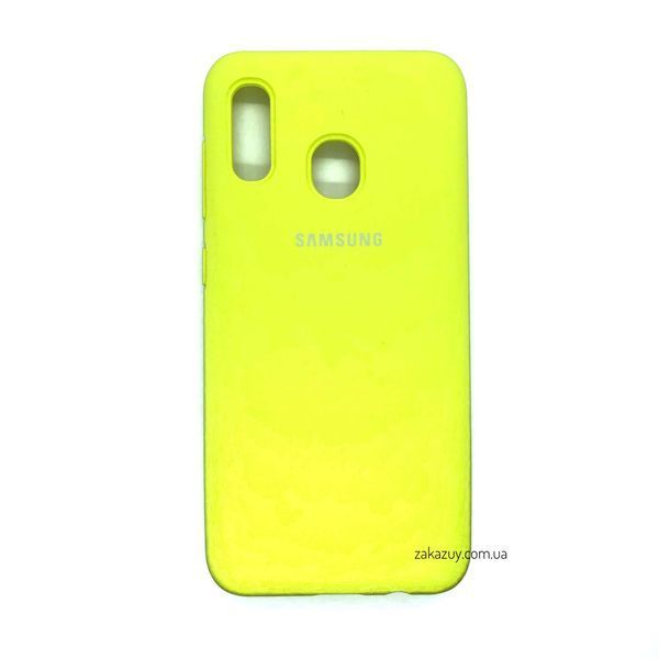 Чехол Silicone Cover для Samsung A205 / A305 Galaxy A20 / A30 Yellow 34249