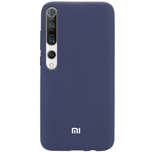 Чехол Silicone Cover для Xiaomi Mi 10 / Mi 10 Pro Синий / Dark Blue 41501