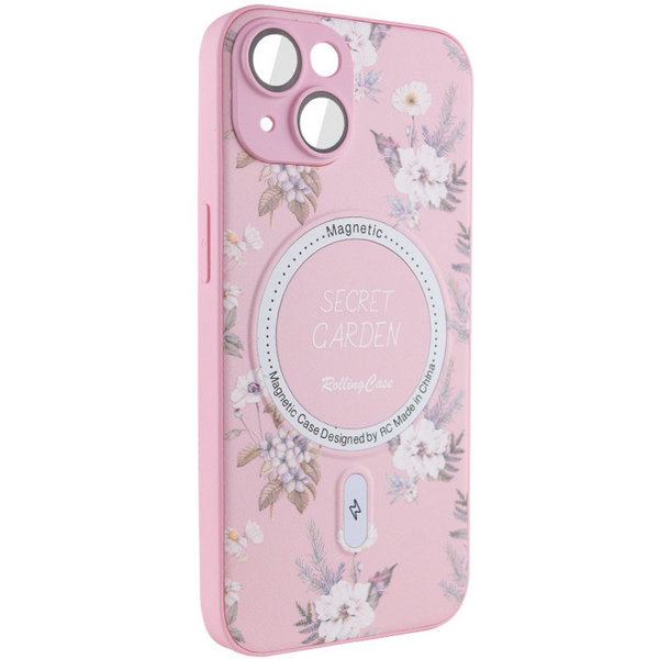 Чохол Secret Garden MagSafe для Iphone 14 Plus Рожевий / Pink 68581