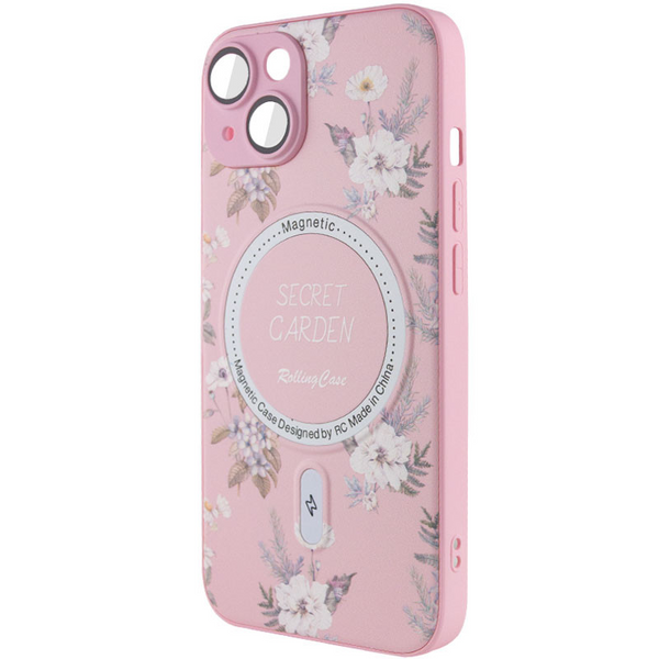 Чохол Secret Garden MagSafe для Iphone 14 Plus Рожевий / Pink 68581