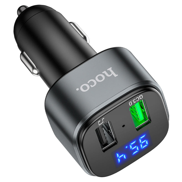 Автомобильный FM модулятор Hoco E67 Bluetooth Quick Charge 3.0 2USB Black 65720