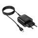Мережевий зарядний пристрій Hoco C72Q Qualcomm Quick Charge 3.0 + кабель MicroUSB 1USB / 18W Black 56230 3