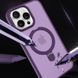 Чохол Metal Buttons MagSafe Colorful HQ Ring для Iphone 15 Pro Purple 84165 5