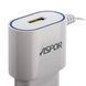 Мережевий зарядний пристрій Aspor A802 + кабель Lightning 1A 1.2м White 36747 3